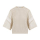 Max Mara Unit White Linen Scatola Cable Sweater