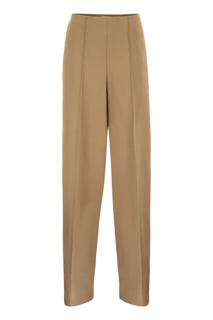 Max Mara Mxpfiacre - Straight Tailored Trousers In Stretch Technical Jersey