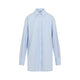 Max Mara Sportmax Light Blue Nespola Cotton Long Shirt