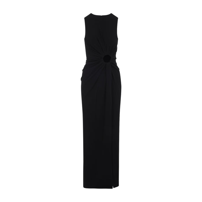 Max Mara Sportmax Spxsaletta – Long Stretch Jersey Dress With Draping And Cut-Out