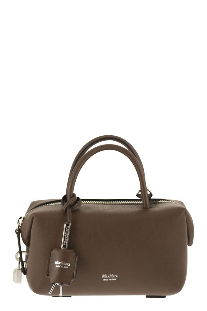 Max Mara Dark Brown Calf Leather Holdalls