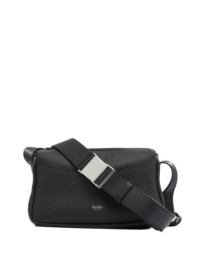 Max Mara Small Black Leather Shoulder Bag