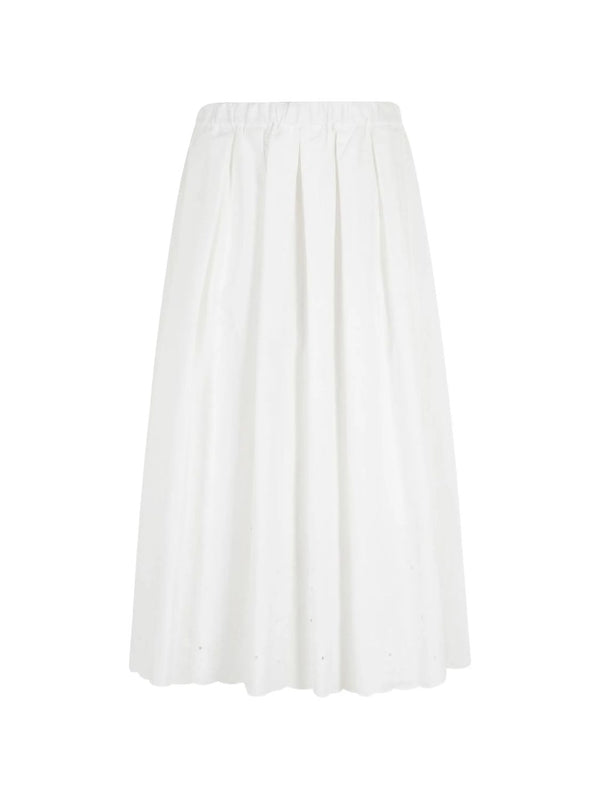 Weekend Max Mara White Pio Skirt With Flowers