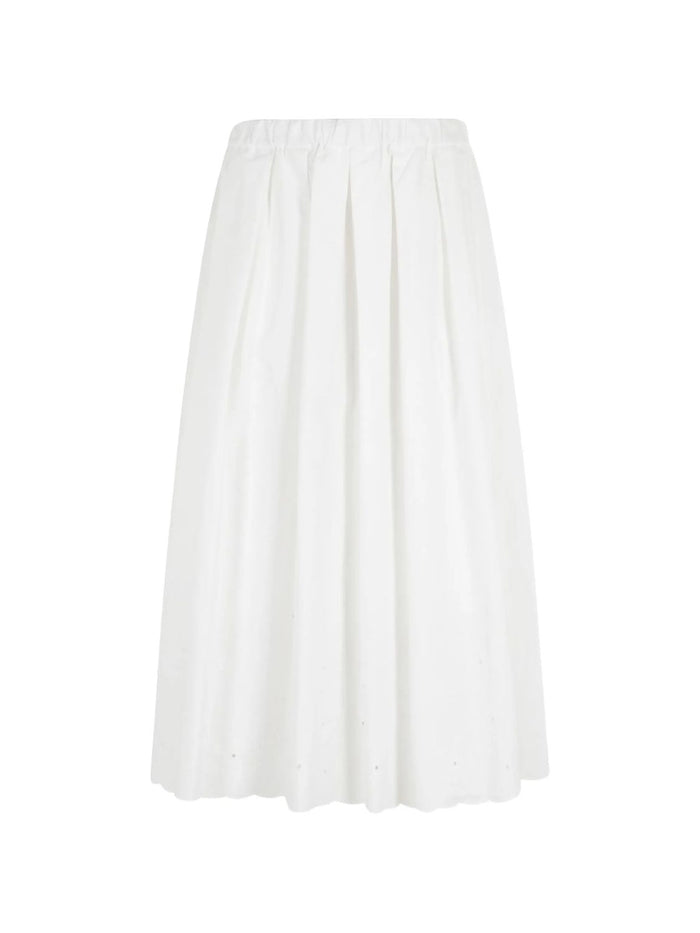 Weekend Max Mara White Pio Skirt With Flowers