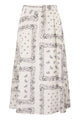 Weekend Max Mara White Caravan Skirt With Black Embroidery