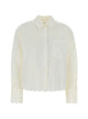 Weekend Max Mara Neutral White Blouse With Embroidered Cuffs