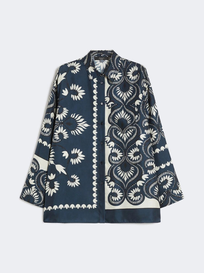 Weekend Max Mara White Marine Jacket With Leaves