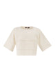 Weekend Max Mara Wkiorche – Cropped Openwork Cotton Knit Top