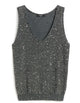 Weekend Max Mara Anthracite Sequin Embellished Knit Top