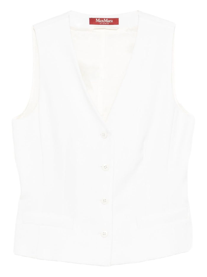 Max Mara Studio Wool Crepe Gilet