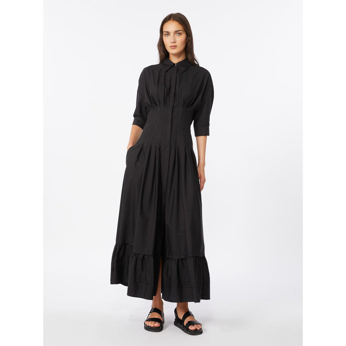 Max Mara Mstcera – Long Cotton Shirt Dress With Flounced Hem