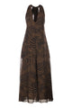 Max Mara Mstsalice - Long Printed Silk Halterneck Dress