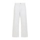 S Max Mara White Onorata Cotton And Linen Pants