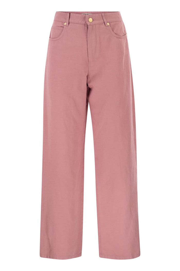 S Max Mara Smmonorata - 5-Pocket Trousers In Cotton And Linen