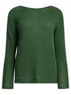 Max Mara S Green Linen Round Neck Sweater