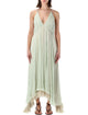 Alberta Ferreti Alberta Ferretti Plissé Chiffon Maxi Dress