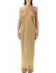 Alberta Ferreti Alberta Ferretti Gold Lurex Open-Back Dress