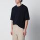 Roberto Collina Navy Blue Cotton Knit Tshirt