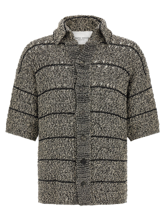Roberto Collina Mouliné Insert Cardigan