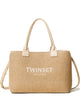 Twin-Set Nude Neutrals Leather Handbag