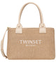 Twin-Set Nude Neutrals Leather Handbag