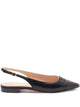 Twin-Set Black Gold Tone Slingback Shoes