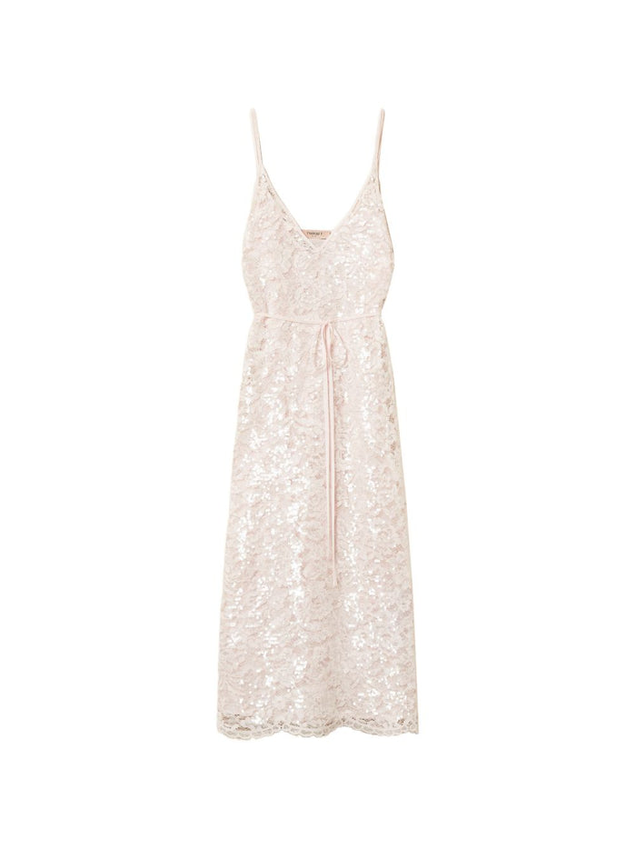 Twin-Set Sequined Lace Midi Dress