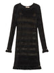 Twin-Set Black Horizontal Stripe Knit Dress
