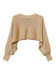 Twin-Set Cropped Sand Jumper With Lurex Finish