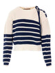 Twin-Set White And Blue Striped Sweater