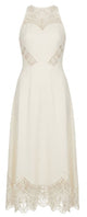 Twin-Set White Lace Panel Sleeveless Dress