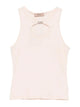 Twin-Set Ribbed Tank Top With `Infinity` Logo