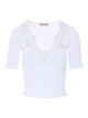 Twin-Set White Crop T-Shirt
