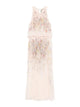 Twin-Set Powder Pink Long Dress With Floral Print