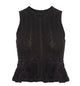 Twin-Set Black Pointelle Knit Zigzag Top