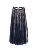 Alberta Ferreti Blue Polyamide Lace Skirt