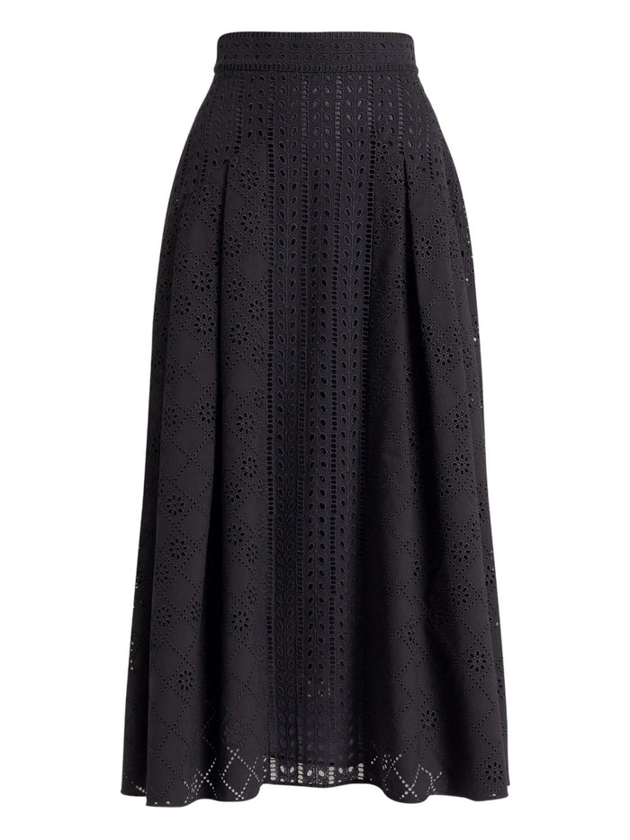Alberta Ferreti Graded Black Cotton Polyester Skirt