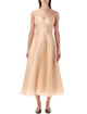 Alberta Ferreti Alberta Ferretti Silk Organza Midi Dress