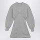 The Attico Melange Cotton Jersey Mini Dress In Grey