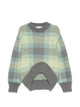 The Attico Checked Wool Crewneck Sweater