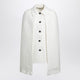 Toteme White Cape Jacket With Fringes