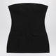 Toteme Black Sleeveless Wool And Silk Top