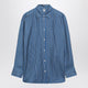 Toteme Light Blue Striped Silk Shirt