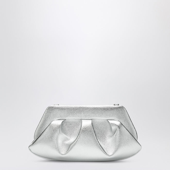 Themoirè Emera Silver Clutch