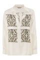 Max Mara Mxmfiltro - Silk Shirt With Monogram Print