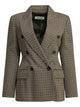 Max Mara Double-Breasted Houndstooth Blazer