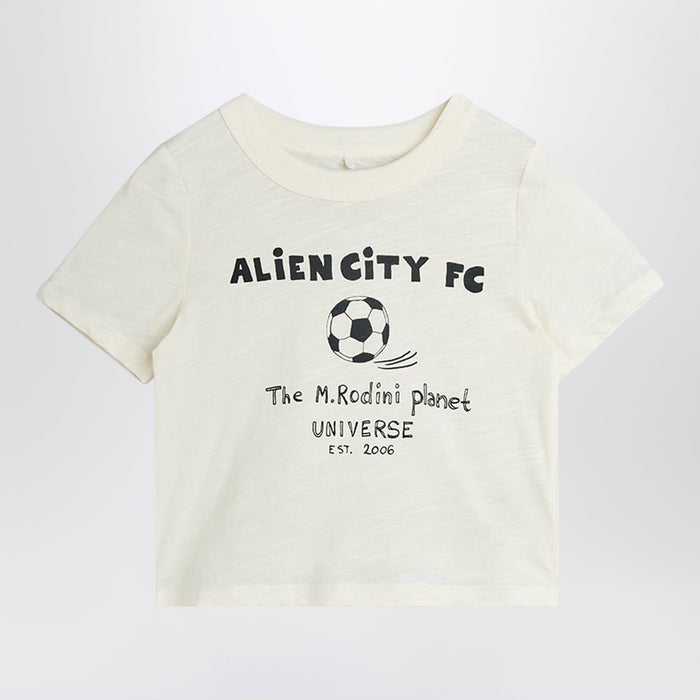 Mini Rodini White Alien City Fc T-Shirt
