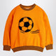 Mini Rodini Orange Sweatshirt With Chenille Soccer Ball