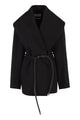 Max Mara Sportmax Uguale Double-Breasted Jacket In Pure Wool