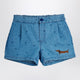 Mini Rodini Blue Denim Shorts With Polka Dots